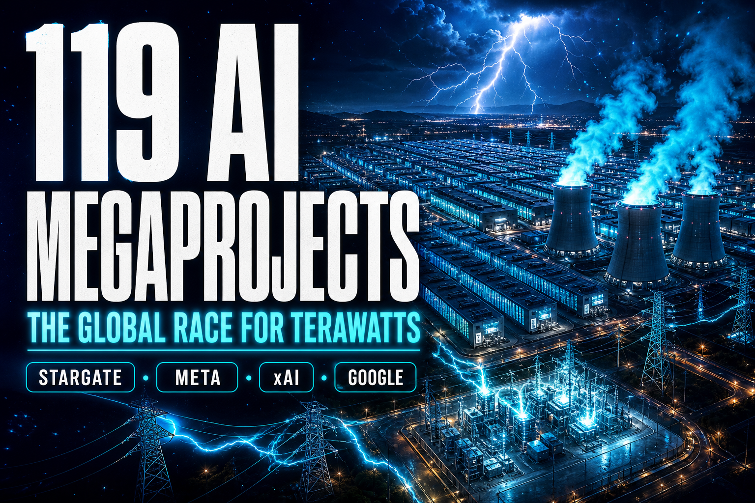 107 AI megaprojects — the global race for terawatts of data center power